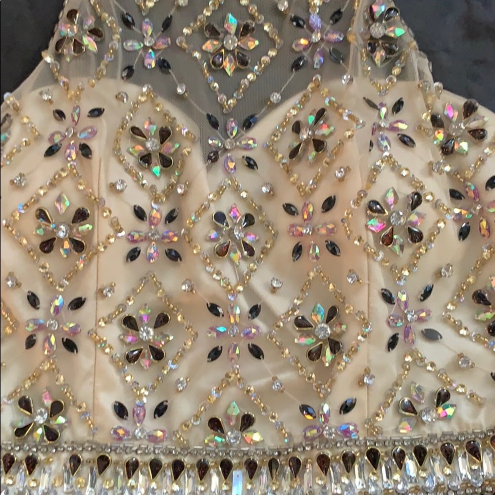 sequin rhinestone formal dress - Picture 4 of 7